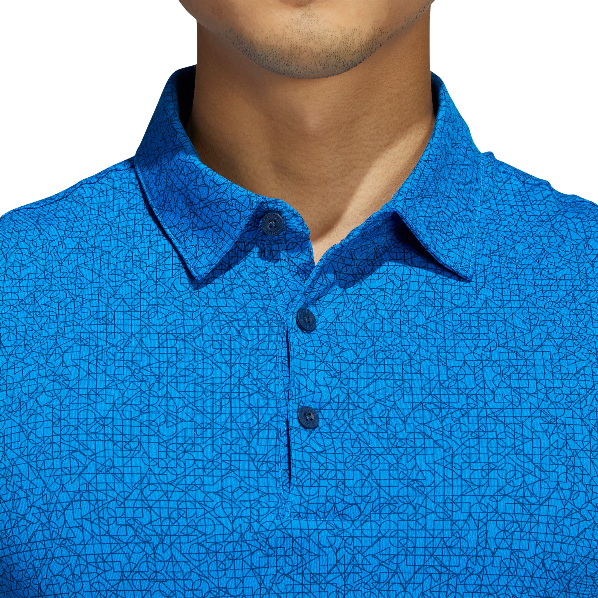 Adidas Golf, Adidas Abstract Print Blue Rush Mens Golf Polo