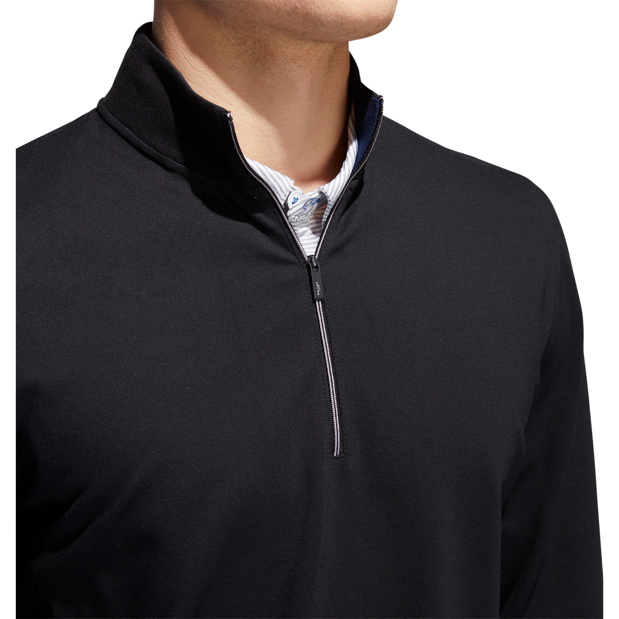 Adidas Golf, Adidas Adipure Modern Tech Black Mens Golf 1/4 Zip