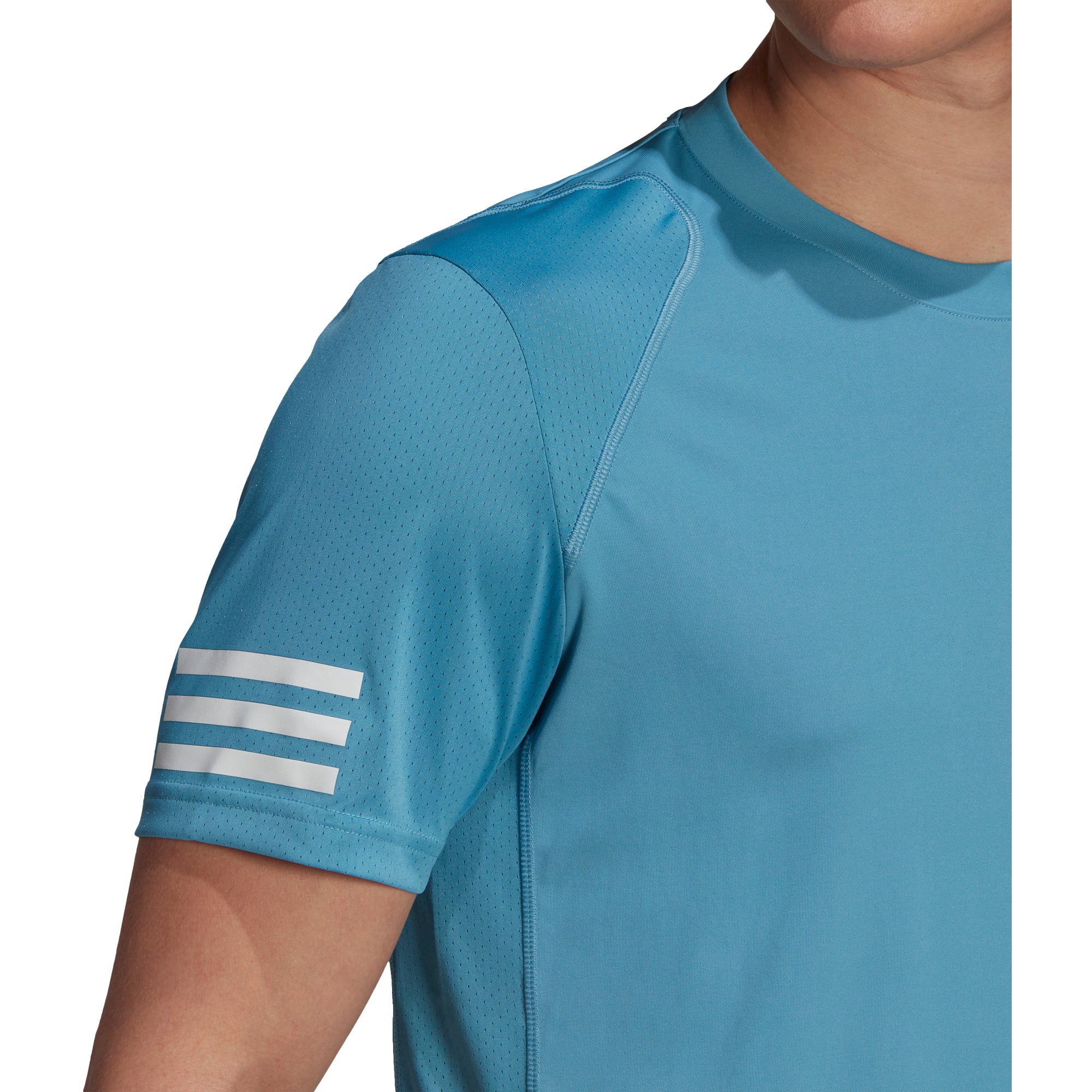 Adidas, Adidas Club 3-Stripes Hazy Blue Mens Tennis Shirt