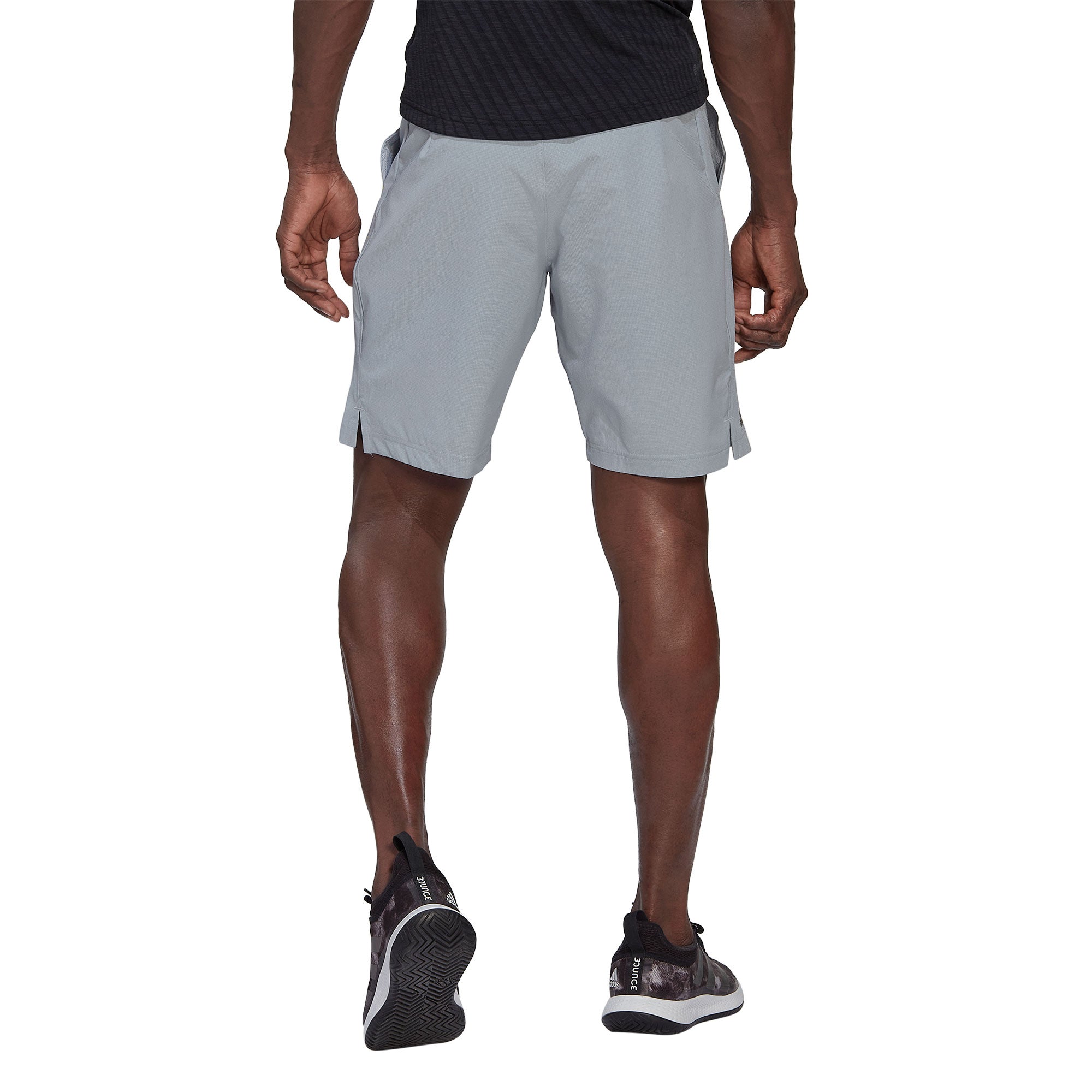 Adidas, Adidas Ergo 9in Halo Silver Mens Tennis Shorts