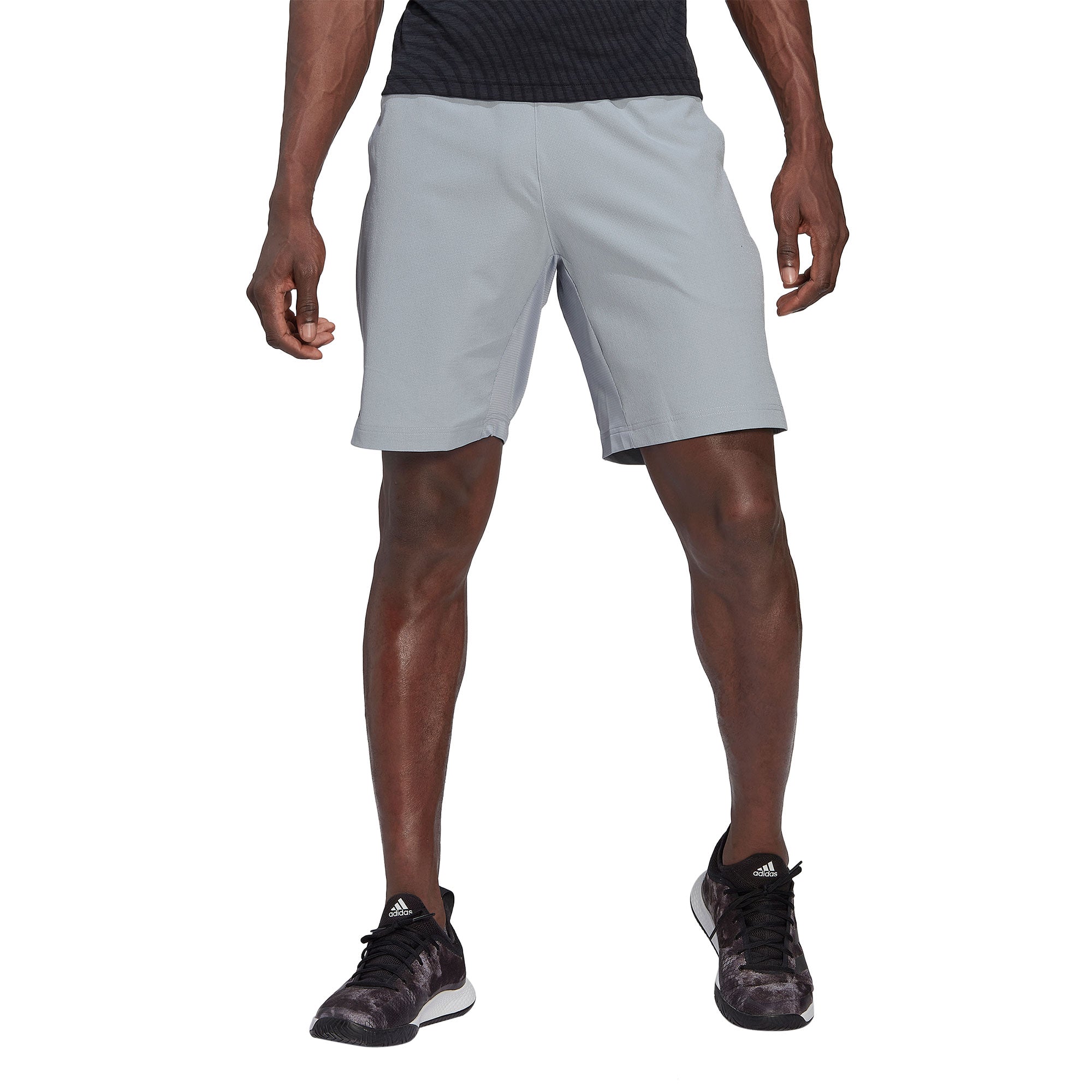 Adidas, Adidas Ergo 9in Halo Silver Mens Tennis Shorts