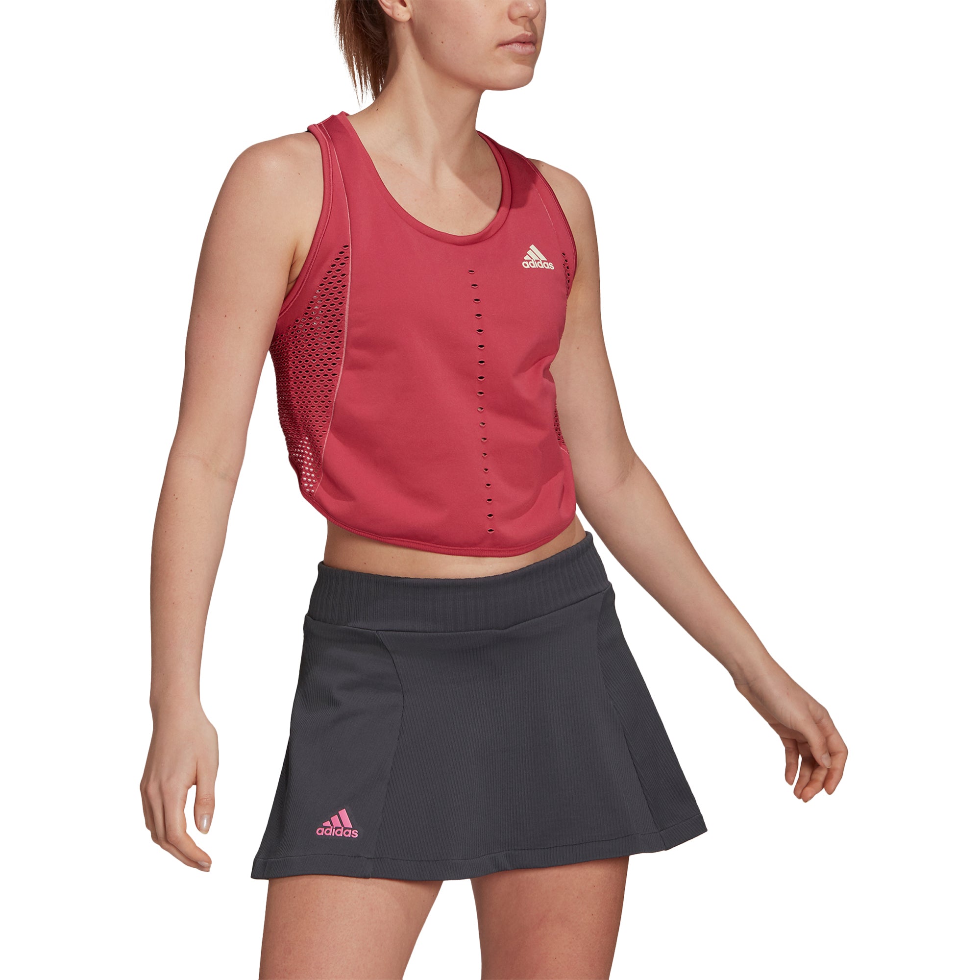 Adidas, Adidas Primeblue Primeknit Wild Pink Womens Tennis Tank Top