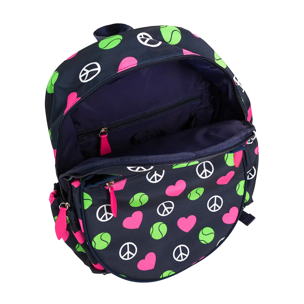 Ame&lulu, Ame & Lulu Big Love Peace Love Tennis Backpack