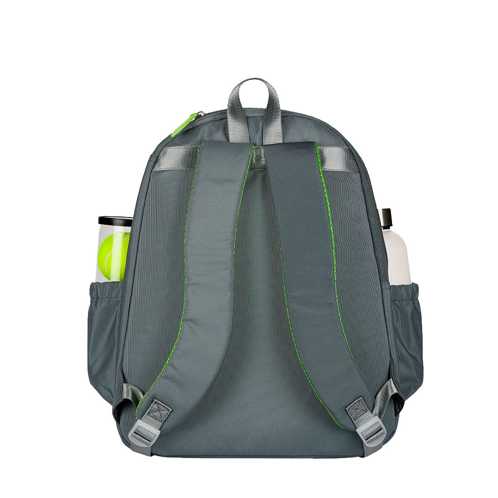 Ame&lulu, Ame & Lulu Courtside Charcoal Lime Tennis Backpack