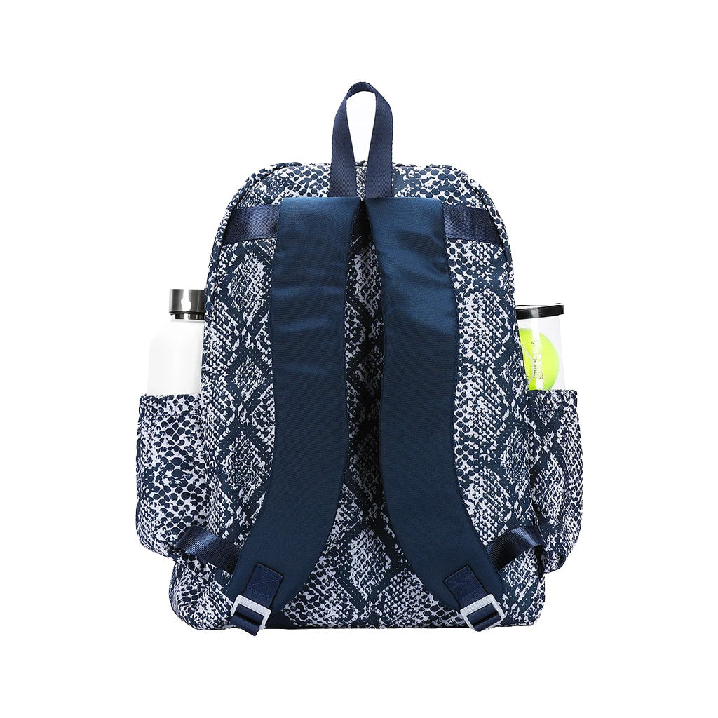 Ame&lulu, Ame & Lulu Game On Navy Snakeskin Tennis Backpack