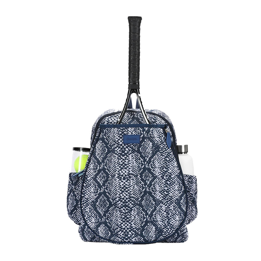 Ame&lulu, Ame & Lulu Game On Navy Snakeskin Tennis Backpack