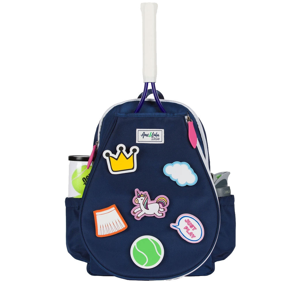 Ame&lulu, Ame & Lulu Little Patches Navy Pink Tennis Backpack