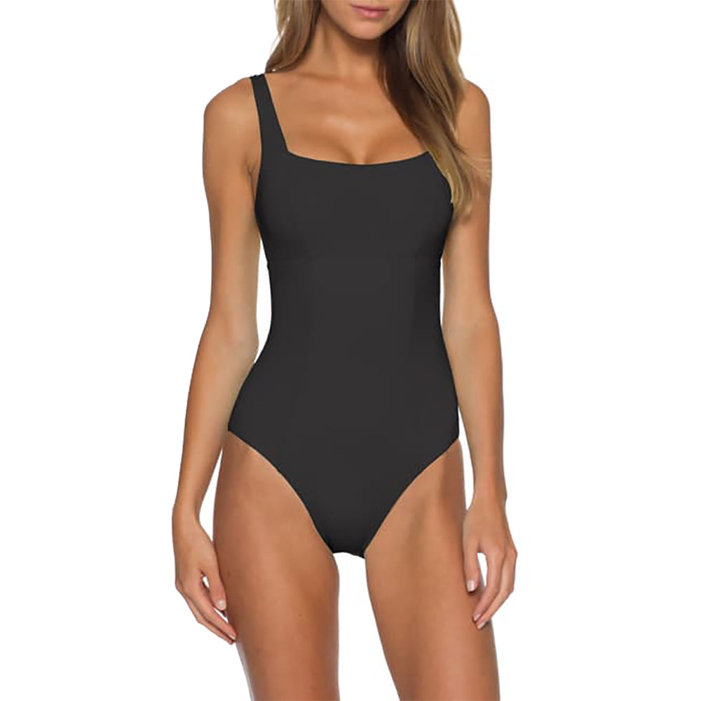 Becca, Becca Color Code Square Neck One Piece Swimsuit