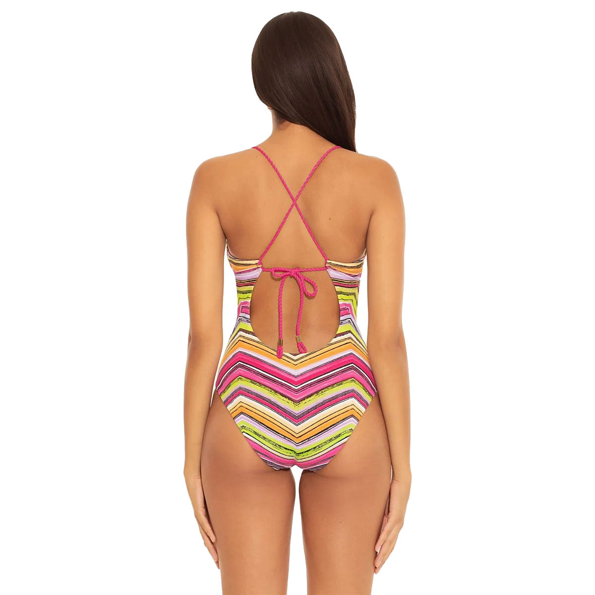 Becca, Becca Farah Reversible Multi One Piece Womens Swimsuit