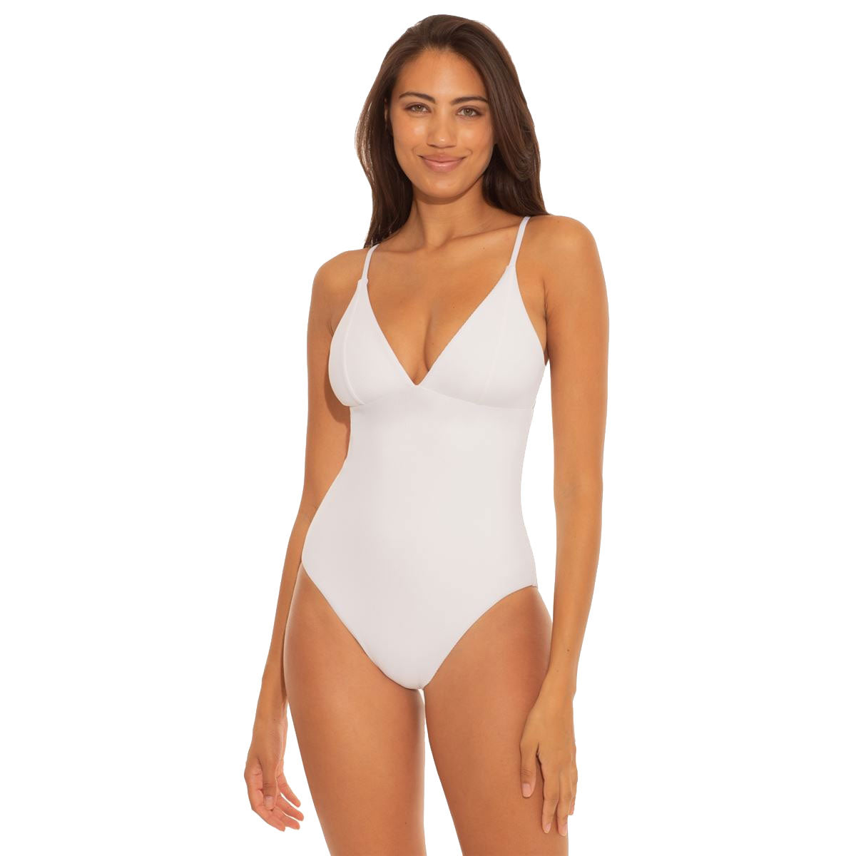 Becca, Becca Fine Line Abigail White 1PC Womens Swimsuit