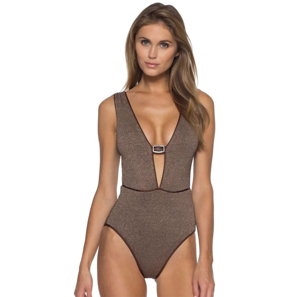 Becca, Becca High Waist One Piece Womens Swimsuit