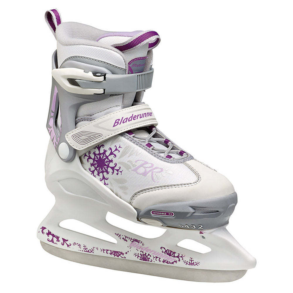 Rollerblade, Bladerunner by Rollerblade Micro Ice White Violet Girls Adjustable Ice Skates