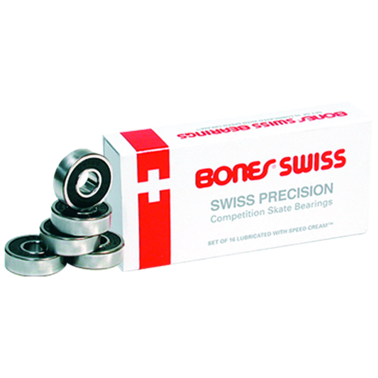 Bones, Bones Swiss Roller Skate Bearings - 16 Pack