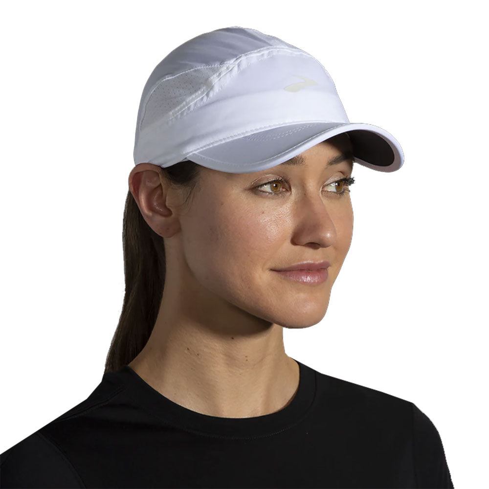 Brooks, Brooks Chaser White Womens Running Hat