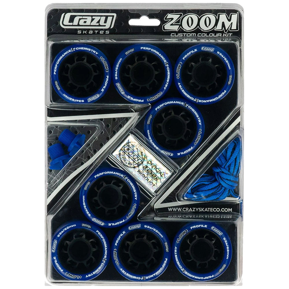 Crazy Skate, Crazy Skate Zoom Custom Colour Kit Roller Skate Wheels - 8 Pack