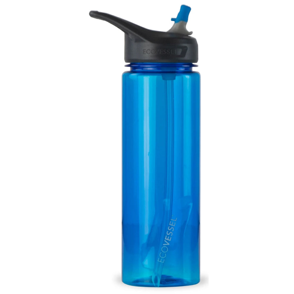 Ecovessel, EcoVessel The Wave 24oz Plastic Water Bottle with Straw