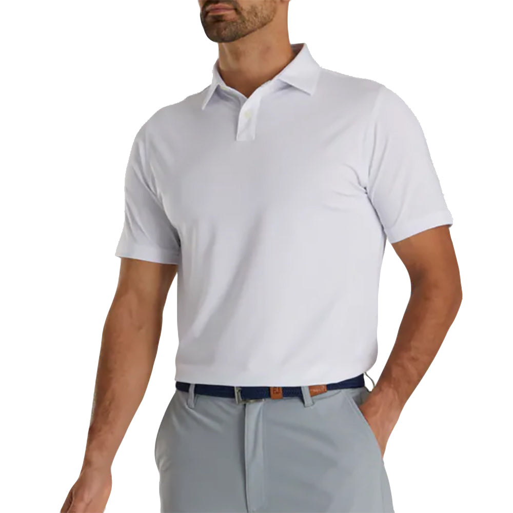 Footjoy, FootJoy Atheletic Fit Solid Lisle Mens Golf Polo