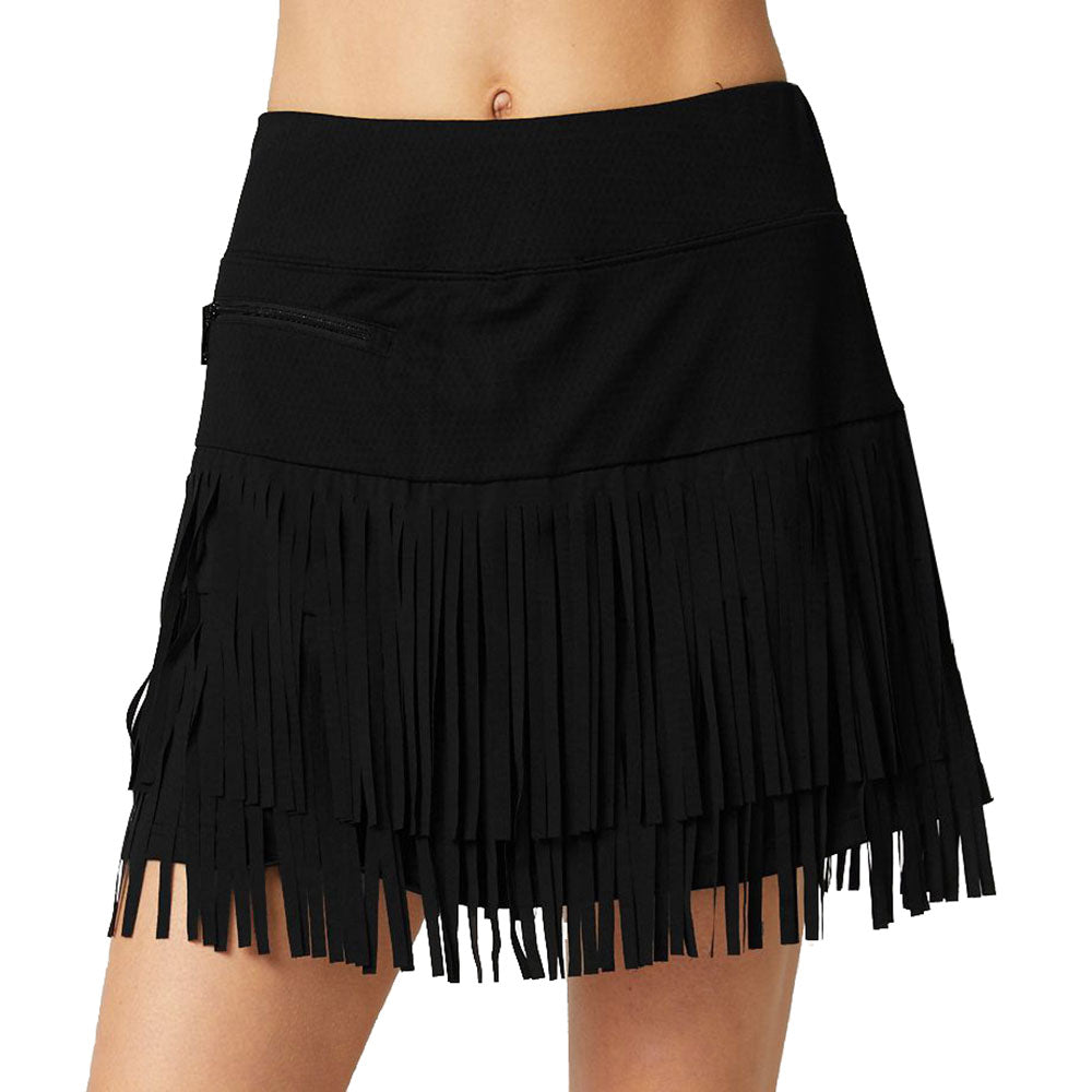 GGBlue, GGBlue Fringe Black 18in Womens Golf Skort