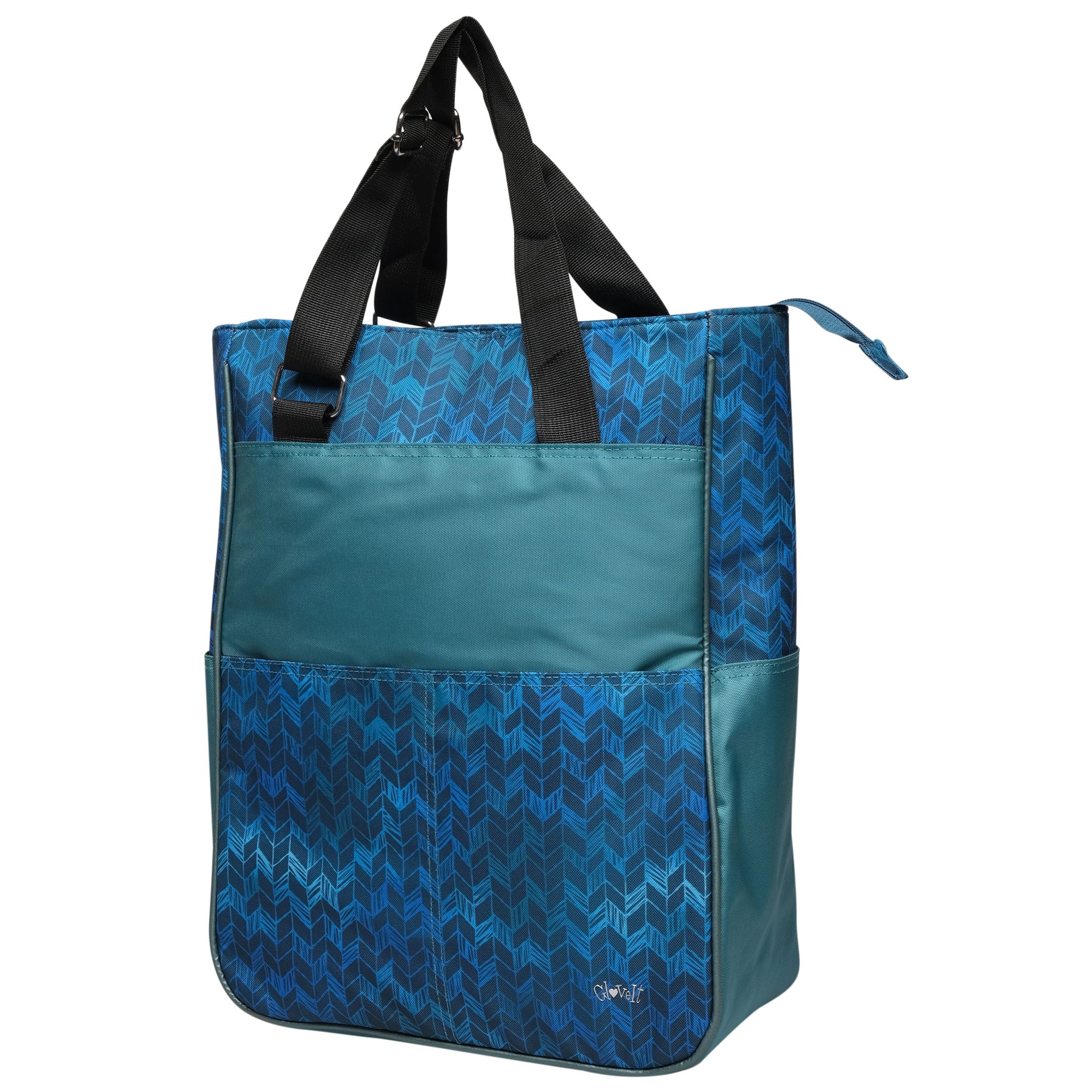 Glove It, Glove It Teal Chevron Tennis Tote