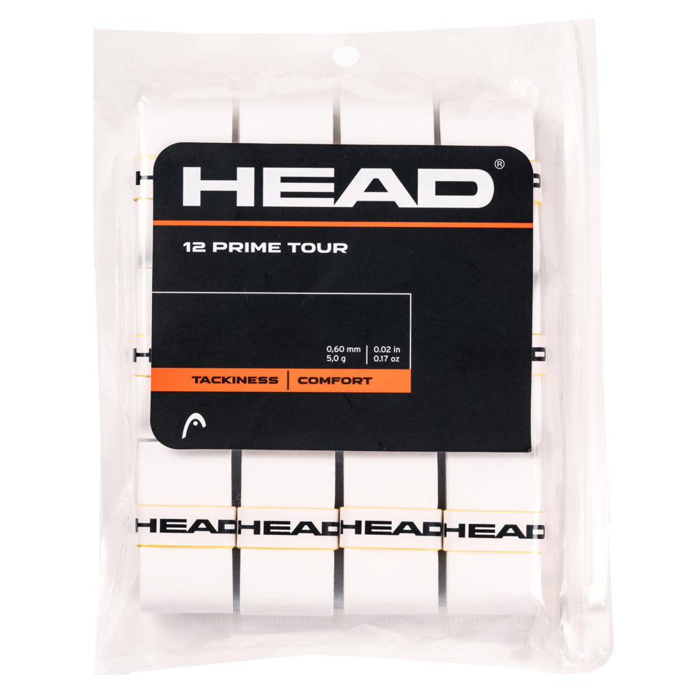 Head, Head Prime Tour 12 Pack White Overgrip