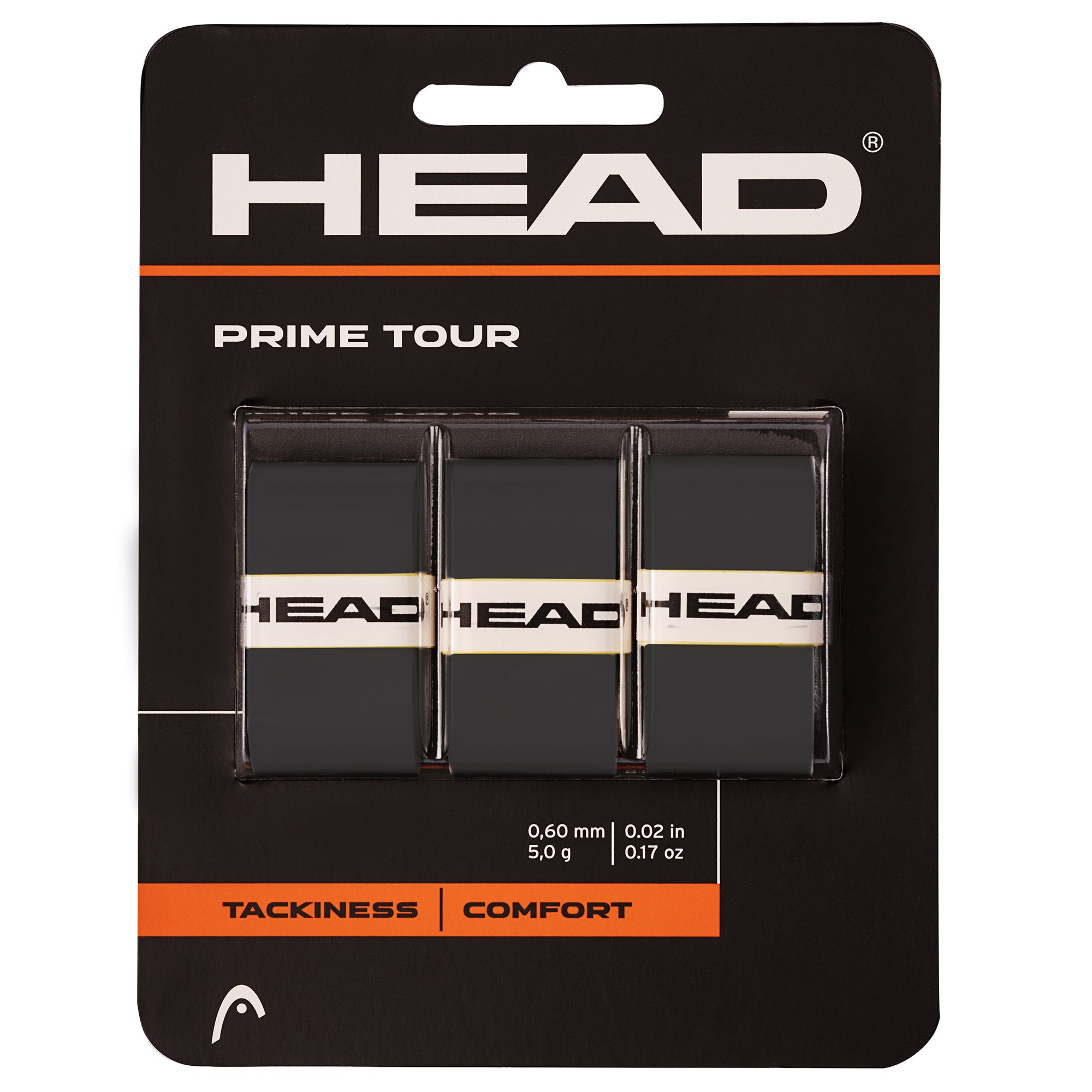 Head, Head Prime Tour 3 Pack Black Overgrip