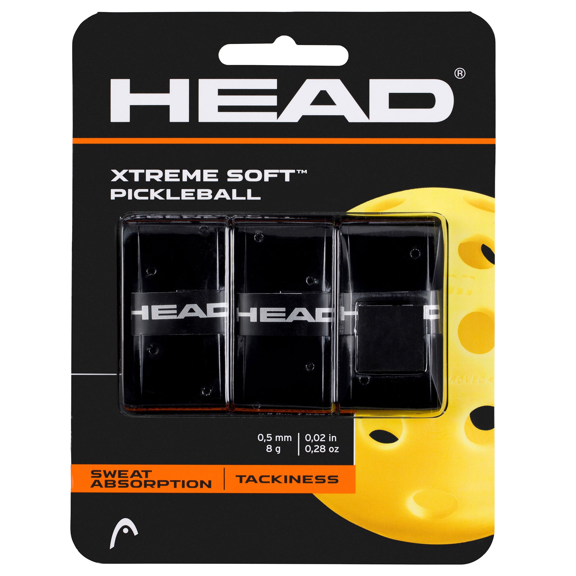 Head, Head Xtreme Soft Pickleball Black Overgrip