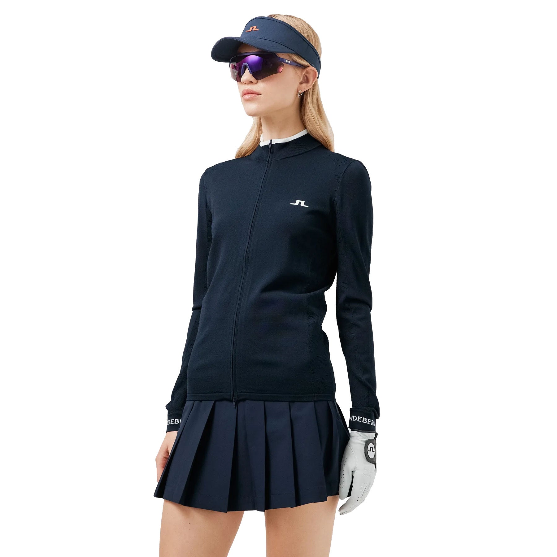 J. Lindeberg, J. Lindeberg Alma Knitted Navy Womens Golf Sweater