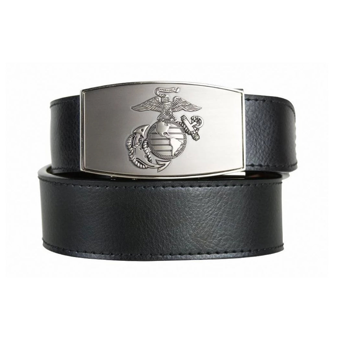 Nexbelt, Nexbelt Marine Globe Pewter with Ebony Mens Belt